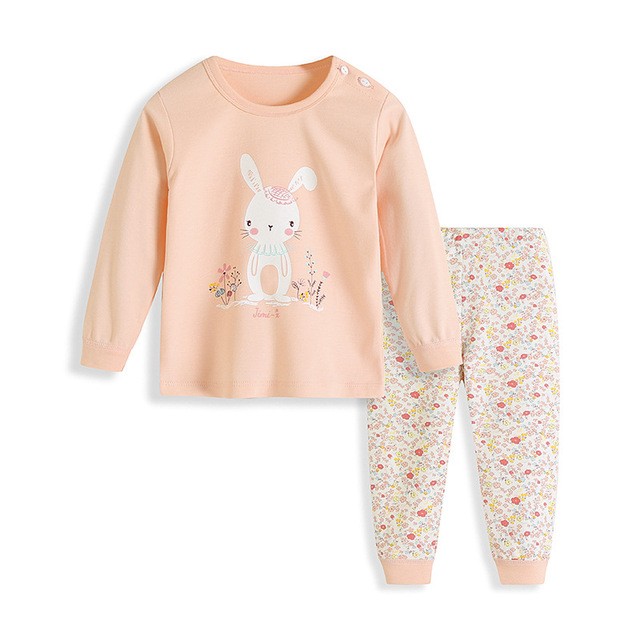 Bunny Cartoon Print Kids Pajamas 2
