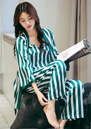 Women Trend-Setting Striped Pajamas 3