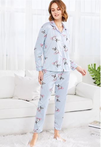 Cute Bunny Print Pajamas For Women 2