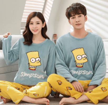 boyfriend and girlfriend matching pajamas