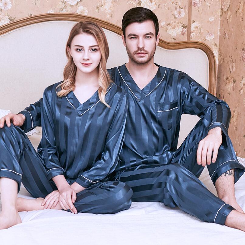 Long sleeve couple sleepwear for Girlfriend and Boyfriend 2