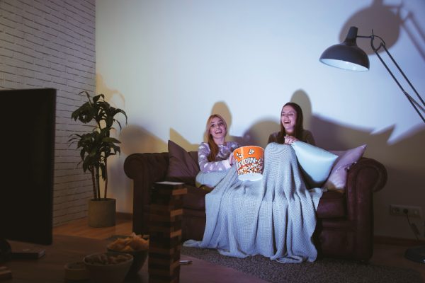 pajama party ideas- watching movie